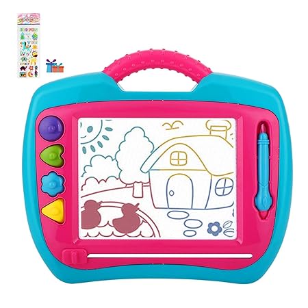 Peradix Zaubertafel Maltafel Magnetische für Kinder, Zeichentafeln Magnetmaltafel 35*30cm,Bunte Zeichenbrett der löschbaren K