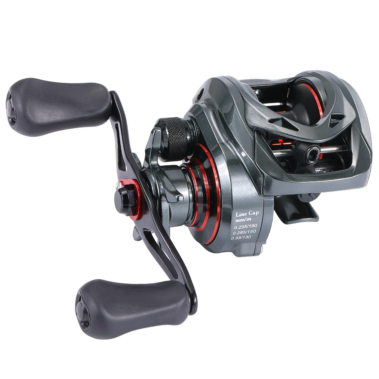 Sougayilang MAX Baitcasting Reel 8.0:1 High Speed Gear Ratio Fishing Reel 18LB Carbon Fiber Drag Baitcaster Reels with Magnetic Braking System for Saltwater Freshwater Fishing-R — image 1