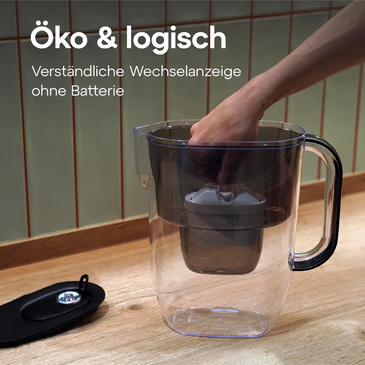 AQUAPHOR FRESH – Wasserfilter Kanne 3,2 L mit 3 MAXFOR+ Kartuschen – Reduziert Kalk & Chlor, Schwarz 7