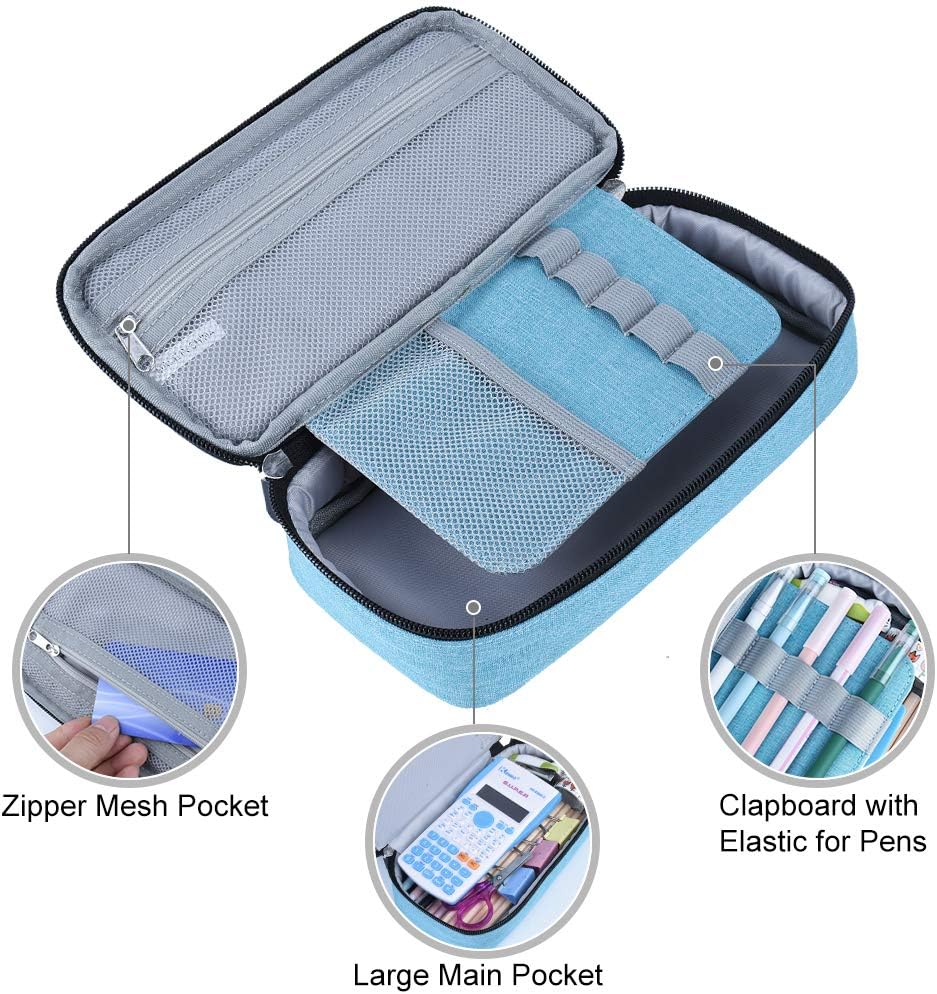 Chelory Pencil Case Large Capacity Pencil Cases Big Pencil Bag Pen Pouch for Boys Girls Teen Students High Storage Stationery School Office Organiser Supplies Makeup Bag Adults - Image 3