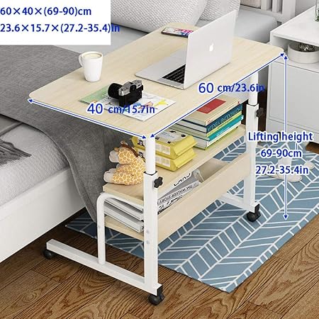 Amazon De Ttxp Stahlrohr Stehtisch Klappbar Mit Gelbes Mdf Hohenverstellbar Abschliessbare Rollen 3