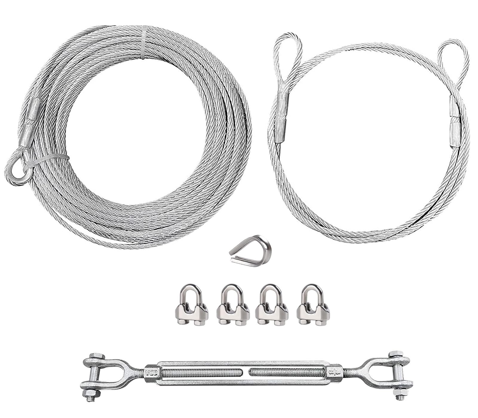 Mua 1/4" Galvanized Steel Wire Rope Cable Kit, Include 125ft Steel