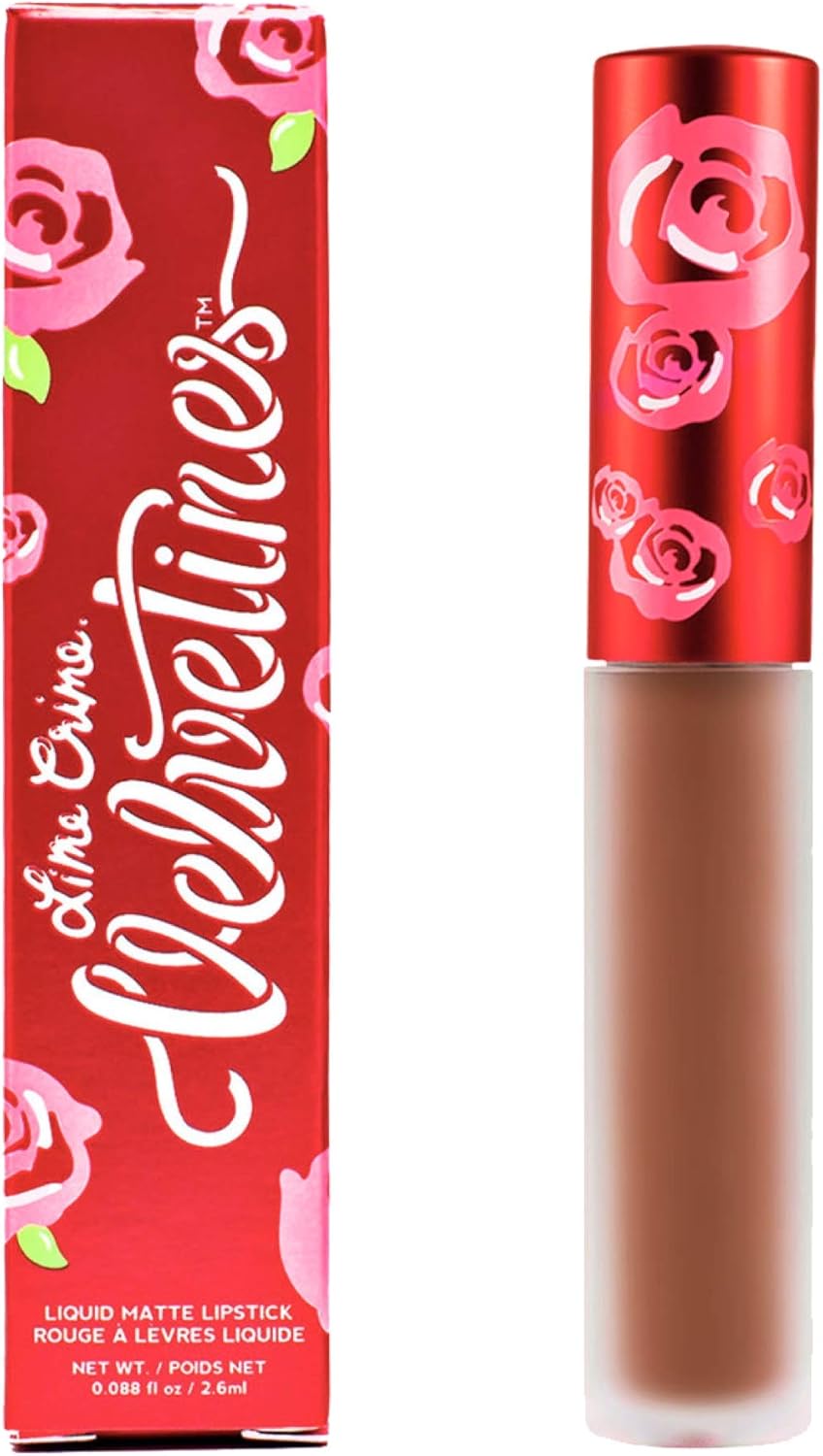 Lime Crime Velvetines Liquid Matte Lipstick, Shroom - 90s Brown - French Vanilla Scent - Long-Lasting Liquid Metal Matte Lipstick - Won't Bleed or Transfer - Vegan