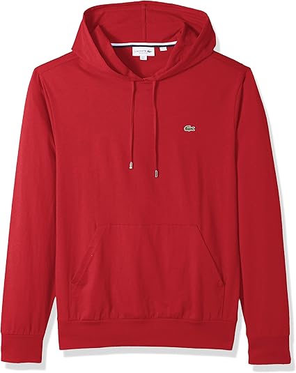 lacoste men's hooded cotton jersey sweatshirt