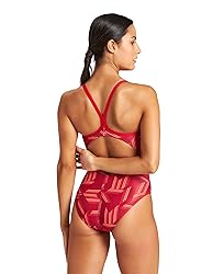 ARENA Girls' Swimsuit Puzzled Team Print MaxLife