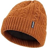 Zylioo XXL Oversize Winter Beanie Hats for Women Large Fleece Lined Cable Beany Knit Cap Chunky Mens Snow Cap