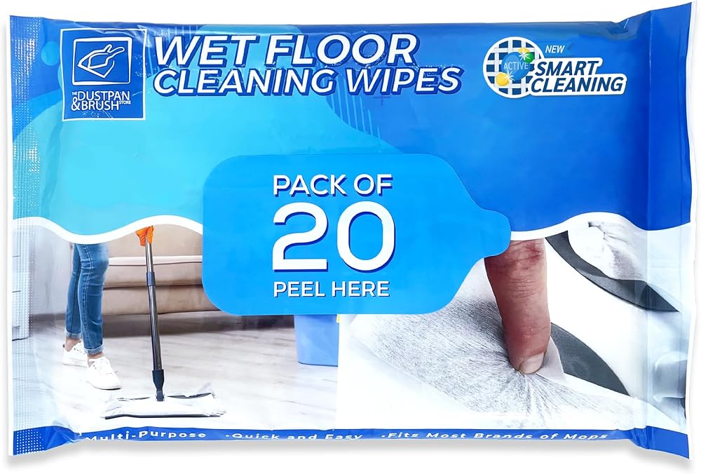 TDBS Wet Floor Cleaning Wipes 20 Pack for Flat Mops Flash Mop Compatible