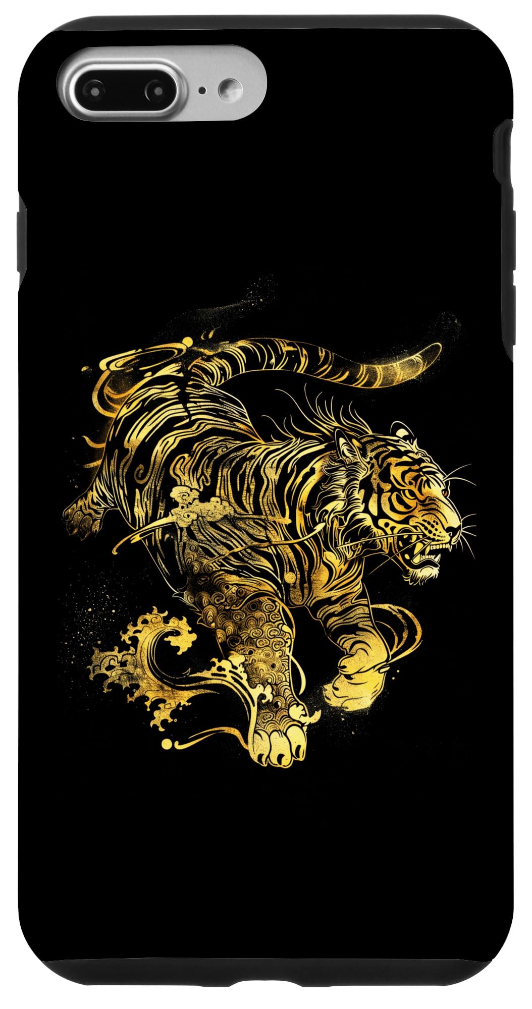 Gold Tiger Traditional Asian Art Ink Gold tiger Case for iPhone 7 Plus/8 Plus