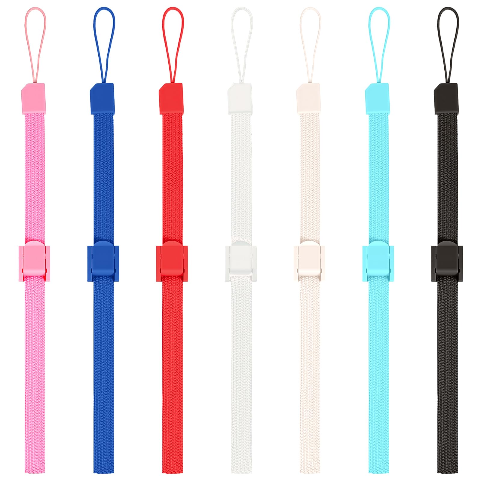 7 PCS Hand Wrist Strap, Adjustable Phone Lanyards for Wii Remote Multi Purpose Wristbands Phone Strap Wristlet Wristband with Lock for Wii Remote Controller, MobilePhone, Mp3, Digital Camera