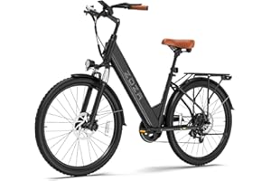 ZDZA Electric Bike for Adults 26'', 1200W Peak Motor, 65 Miles Max Range E Bike for Adults with 7-Speed, 48V Removable Battery, Front Suspension, Adult Electric Bicycle for Commute Beach Snow