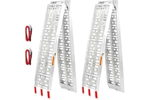 VENDAV 7.5 FT Aluminum Loading Ramps for Pickup Trucks (2 Pack) – 1500 lbs Capacity, Portable ATV, UTV, Motorcycle, Lawn Mower & Dirt Bike Ramp Set