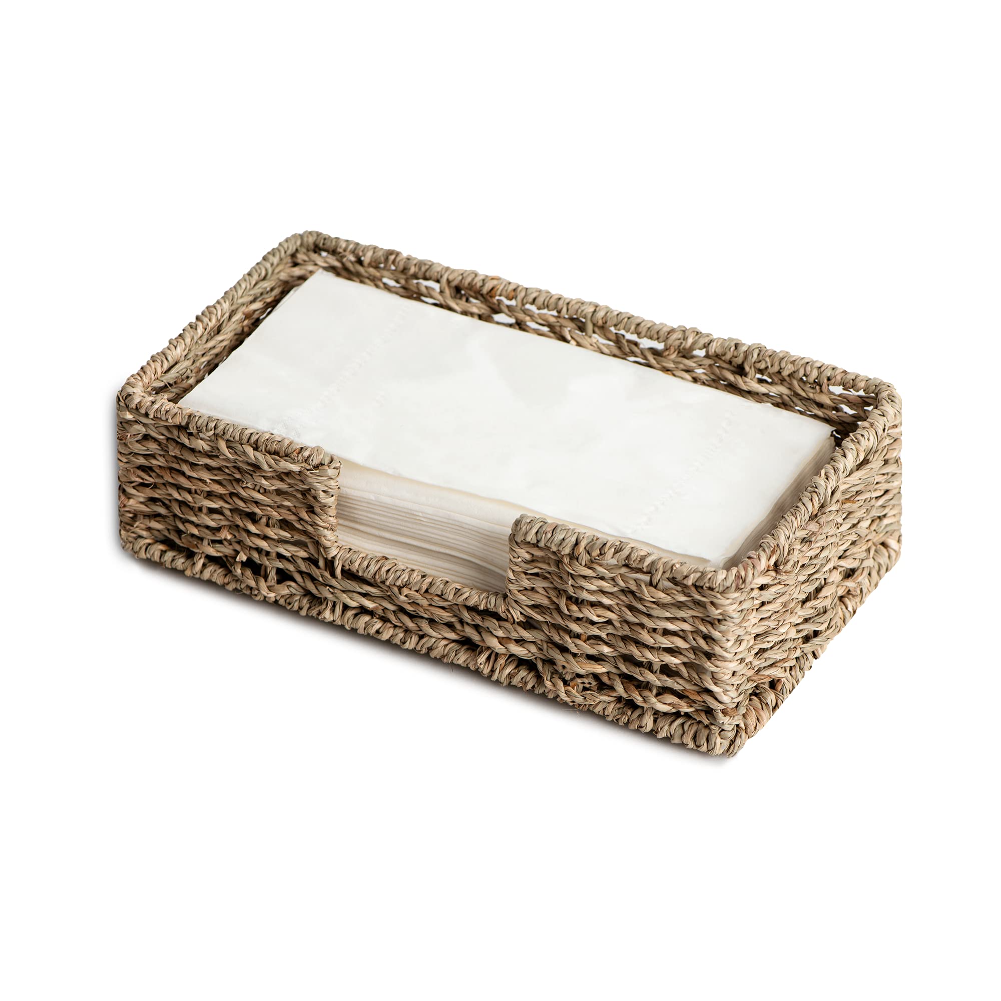 Photo 1 of StorageWorks Napkin Holder for Bathroom, Wicker Napkin Baskets for Bathroom, Seagrass Guest Towel Holder, 9 ¾"L x 5"W x 2 ¾"H, 1 Pack