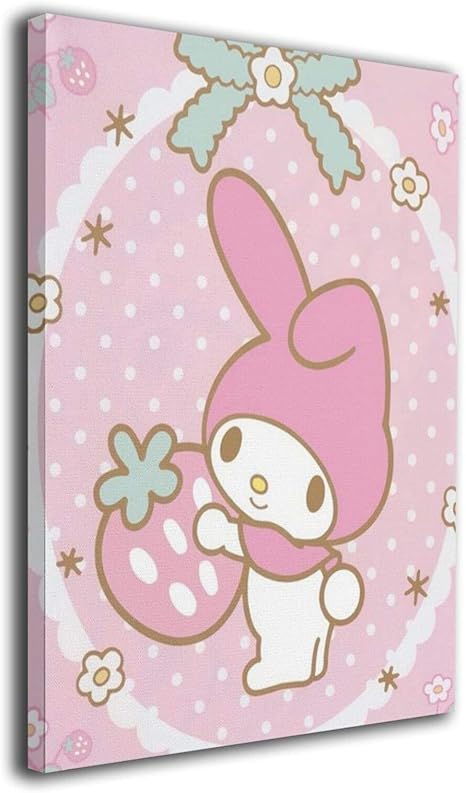 Amazon サンリオ Mymelody マイメロディ アートパネル インテリア ポスター イラスト 高精細ジークレープリント画 モダン ポスター アートキャンバス 装飾画 フレームなし キャンバス 絵画 アートボード モダン絵画 飾り絵 おしゃれ かわいい 人気 ファッションポスター