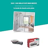Wirquin SLIM+ Shower Drain Ø90mm Extra-Flat SMART Membrane Brushed Steel Grid view 11
