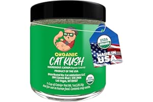Organic Catnip by Cat Kush, Safe Premium Blend Perfect for Cats, Instilled with Maximized Potency your Kitty is Guaranteed to Go Crazy for! (1 Cup)