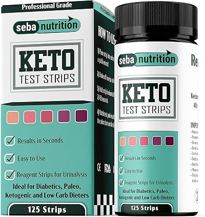Seba Nutrition Keto Test Strips Urinalysis 125 Strips Ketone Meter