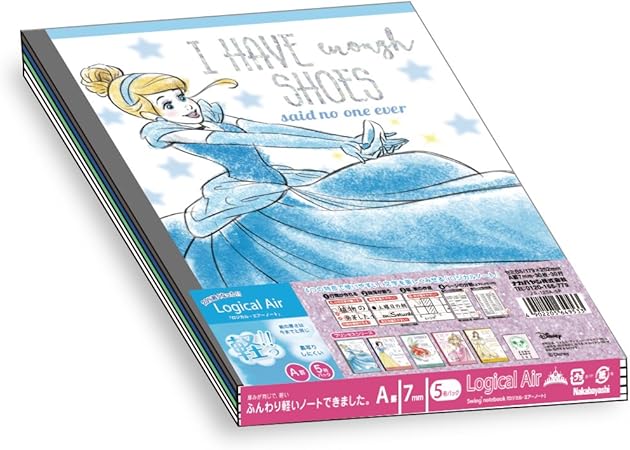 Amazon ナカバヤシ ロジカルエアーノート 5冊パック B5 A罫 7mm ディズニープリンセス 文房具 オフィス用品 文房具 オフィス用品