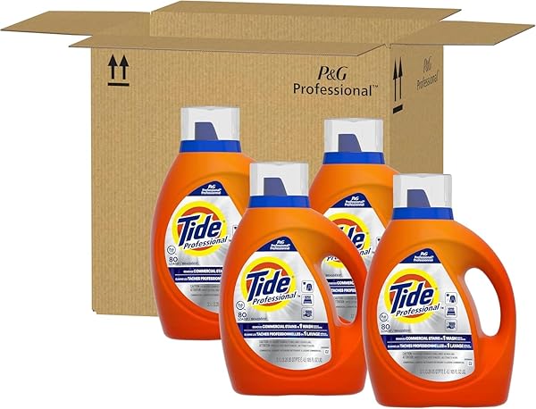 TIDE PROFESSIONAL COMMERCIAL LIQUID LAUNDRY DETERGENT, 80 LOADS, 105 FL OZ, FOR BUSINESS USE