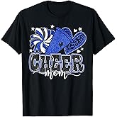 Cheer Mom Blue Cheerleader Game Day Cheer Mama Football T-Shirt