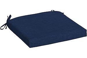ARDEN SELECTIONS Arden Chair Cushion, 19 x 18, Rain-Proof, Fade Resistant, for Dining, Adirondack, and Rocking Outdoor Chairs Sapphire Blue Leala