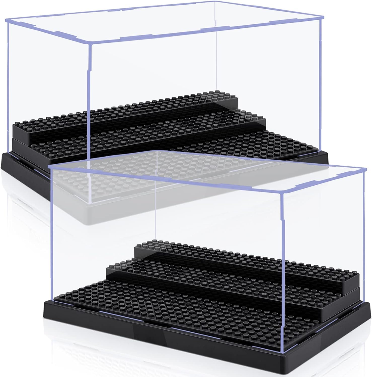 Tingland Acrylic Display Case - 3-Layer for Mini Figures, Action Figures, Blocks & Collectibles
