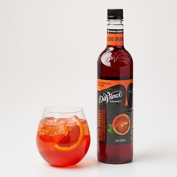 DAVINCI GOURMET BLOOD ORANGE SYRUP, 25.4 FLUID OUNCES (PACK OF 1)