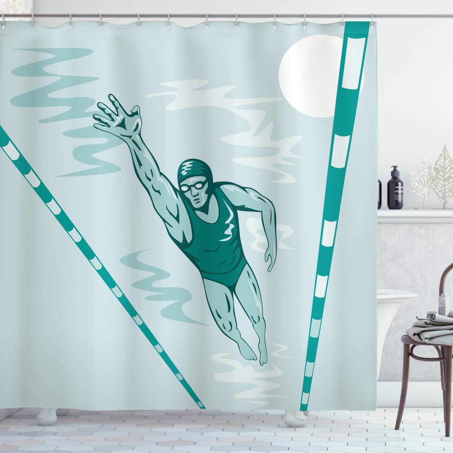 Ambesonne Olympics Shower Curtain, Sports Competition