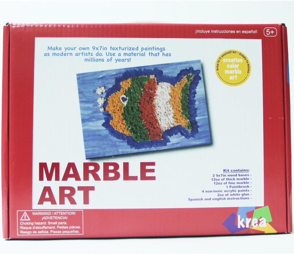 Amazon Com Krea Creative Art Kits Marble Art Toys Games