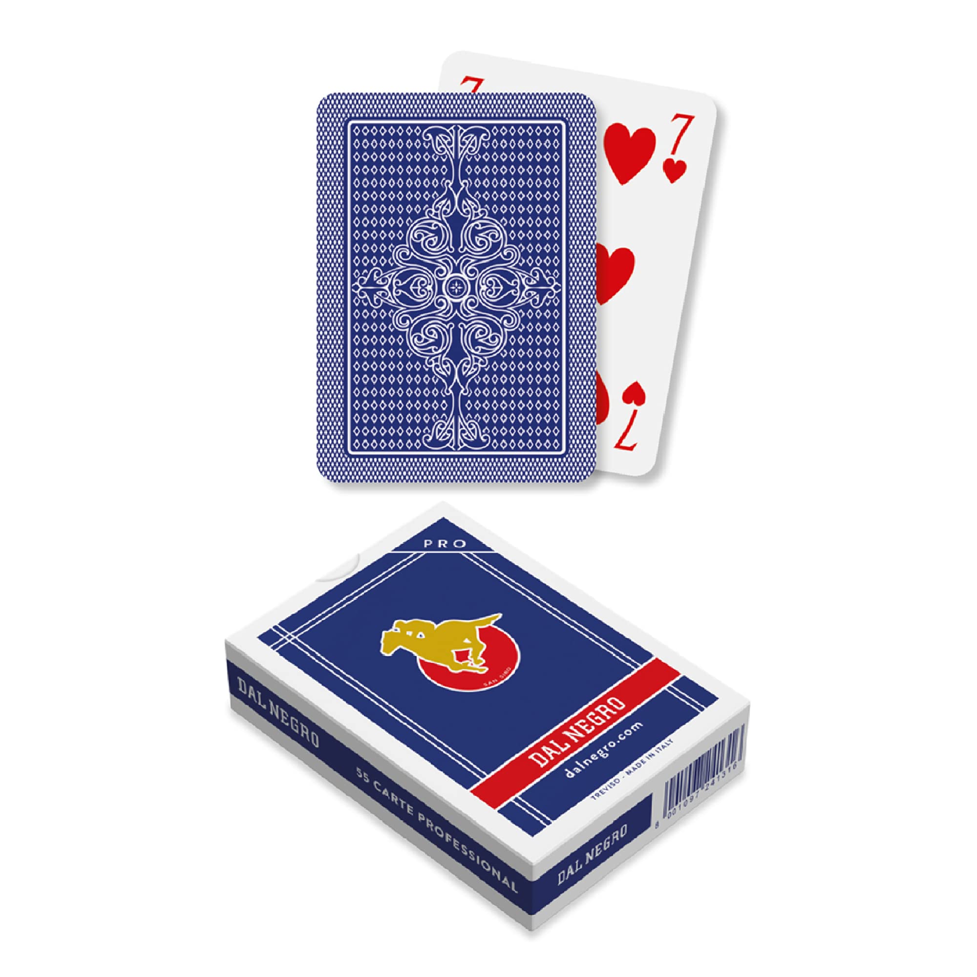 Dal San Siro Blu 55 Poker Deck Cards, Color, 024131