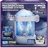 Science Can 3-in-1 Weather Station Toy for Kids, STEM Kits for Kids Age 6-8 | Educational Science Kits, 8 Predefined Weather Experiments, Humidifier/White Noise Mode, Gifts for 6 7 8 9 10 Year Old Girls