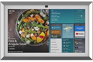 H Huaberich Decorative Frame for Echo Show 15,Aluminum Alloy Metal Materia,A Wide Variety of Colors (Silver)