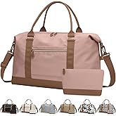 ELONGRIVER Travel Duffle Bag for Women, Weekender Bags, Hospital Bag for Labor Delivery, Lightweight Tote Duffel Overnight Bag with Luggage Sleeve, Airplane Travel Bags with Toiletry Bag, X-Large,Pink