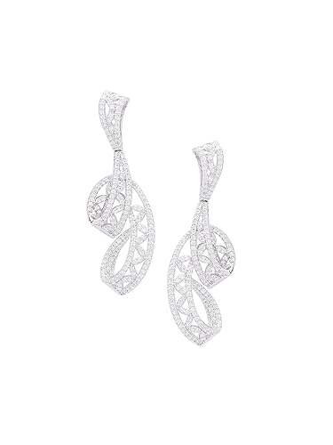 Brass Spiral Long Earrings for Women