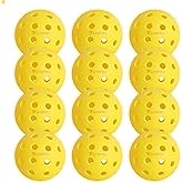U-BRIO Pro-Grade 40-Hole Outdoor Pickleball Balls 3/4/12 Pack- Pro-Player Tested with Wind-Resistant Design, High-Visibility & 300+ Hit Suitable for Players of All Skill Levels