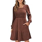 ZENUTA Women's Square Neck Sweater Dress Long Sleeve Knit Casual Fall Maxi Dresses with Pockets for Women Winter 2026