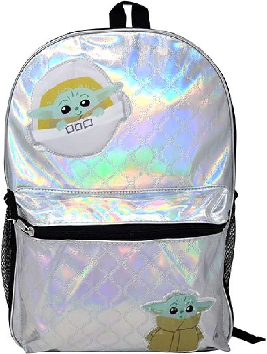 Star Wars"The Child" Baby Yoda Shiny Quilted 16" Backpack Standard Kids' Backpacks