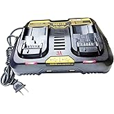 Anopiw DCB102 Copatible with Dewalt 20v Dual Battery Charger DCB102 Compatible with Dewalt Charger DCB112 DCB115 DCB118 to Charge 20V 60V 12V Dewalt Battery DCB201 DCB204 DCB203 DCB606-2 DCB609-2...