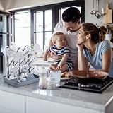 Termichy Baby Bottle Drying Rack Large Vertical Space Saving Gray view 8
