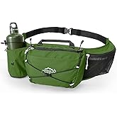 INOXTO Slim Running Belt Fanny Pack for Women and Men Sports Waist Bag Pack for Running Walking Cycling Hiking Reflective Running Pouch Belt for All Phones(Army green)