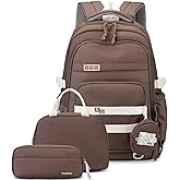 YJMKOI Kids Backpack Set for Girls Middle-School Elementary Bookbags Aesthetic Backpack for Teen Girls-Boys