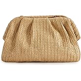 BRYCTSISEN Women Straw Beach Clutch Purse Handbag Summer Elegant Vacation Style Shoulder Bag Crossbody Bag