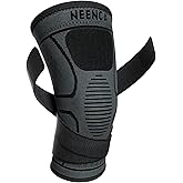 NEENCA Knee Braces for Knee Pain- 2 Pack Knee Sleeves for Pain Relief Set, Knee Compression Sleeves with Adjustable Straps for Best Fit, for Sports, Runner, Meniscus Tear, ACL, Arthritis, Joint Pain..