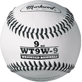 Premier Pitching 9oz Leather Weighted Baseball for Pitch Training | Leather weighted baseball for catch play, throwing mechanics, arm care, and velocity training