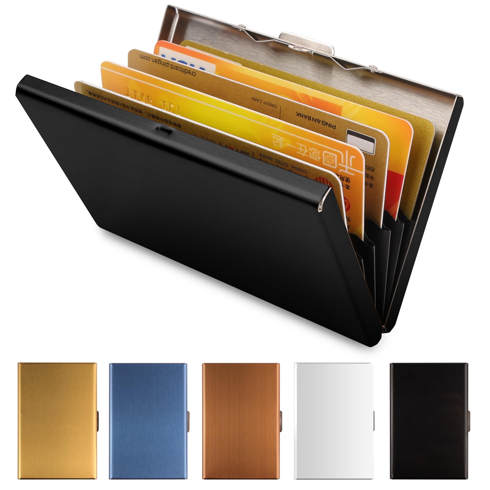 Vicloon Metal Card Holder Wallet,Ultra Thin Stainless Steel Metal Wallets RFID Blocking Credit Card Wallet Holder for Men & Women,Best Card Protector