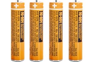EOCIK 4 Pack HHR-4DPA NI-MH AAA Rechargeable Battery for Panasonic 1.2V 700mAh Rechargeable AAA Batteries for Cordless Phones
