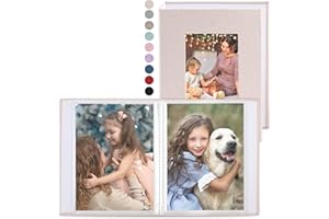 vivinin 2 Pack Photo Album 5x7, Linen Cover Photo Book, Small Photo Album Book for 36 Pockets Hold 72 Pictures, Picture Book 