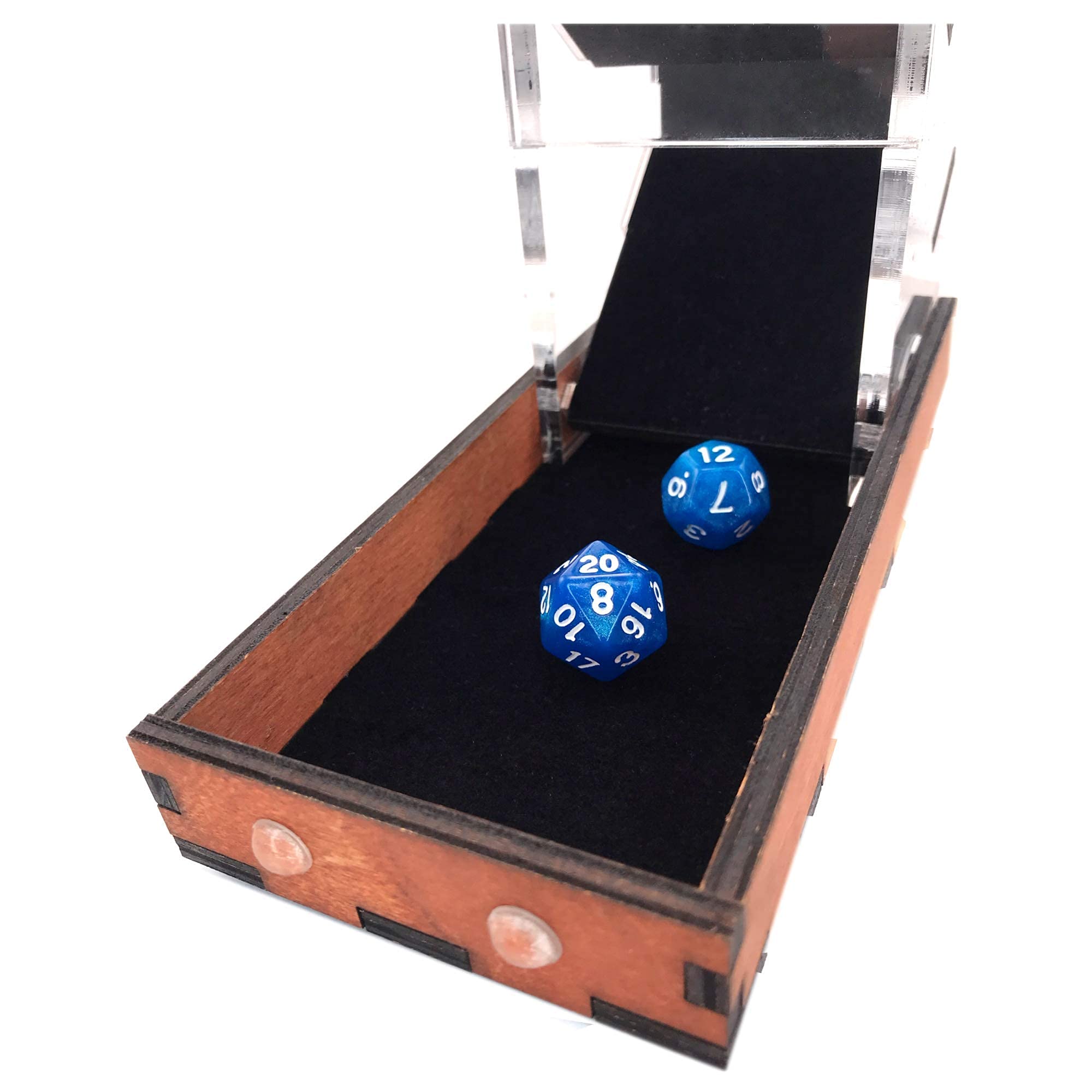 C4Labs Tall Velvet Lined Dice Tower - Softer Sound - Color Options (Tower W/Gunstock Tray)