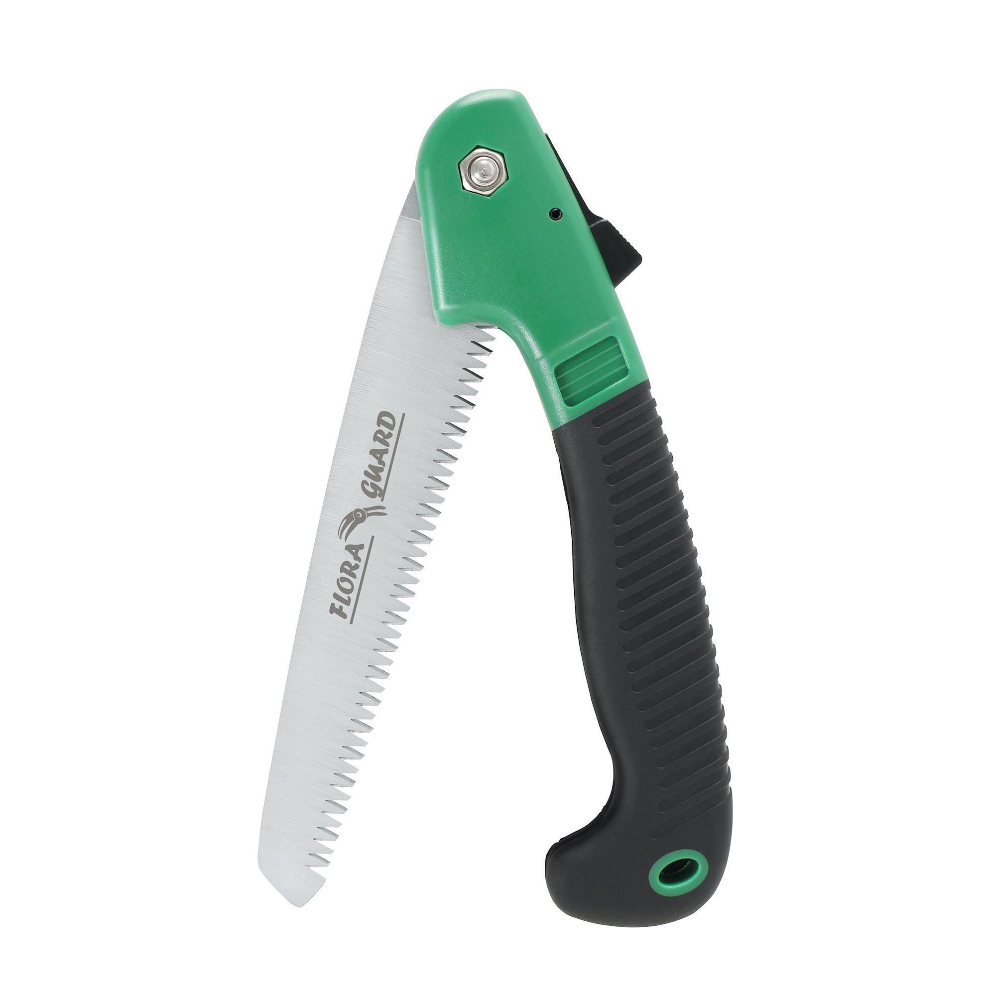 FLORA GUARD Folding Hand Saw, Camping/Pruning Saw with Rugged 7" Professional Folding Saw (Green)