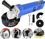 Lucn 2000W Corded Angle Grinder 115mm 230V M14 12000rpm Blue view 1