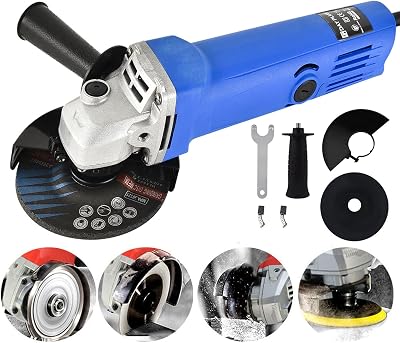 Lucn 2000W Corded Angle Grinder 115mm 230V M14 12000rpm Blue
